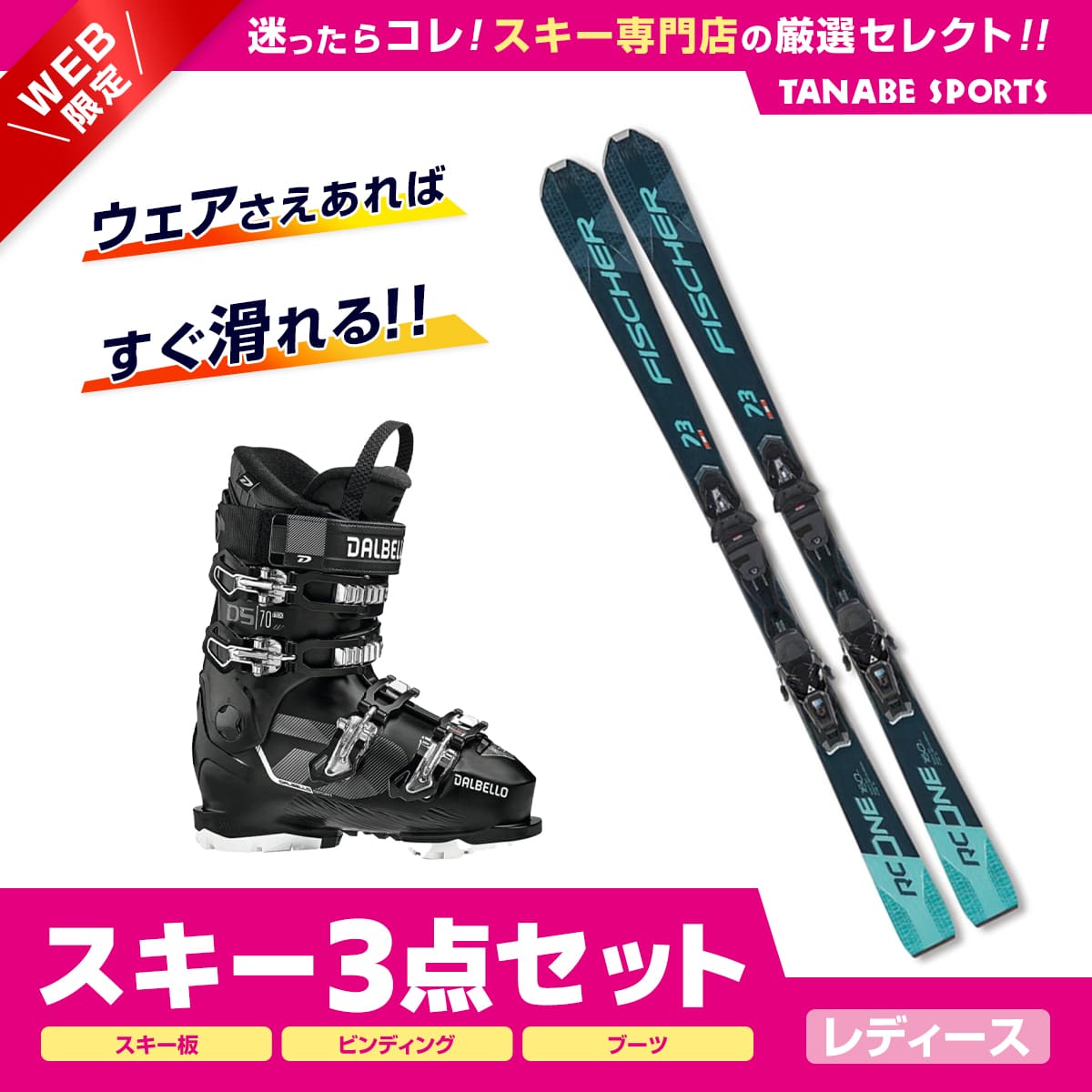 FISCHER SKI CL207cm 4台セット クロスカントリースキー | www